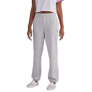 Champion Womens Heather Gray Jogger Sweatpants Elastic Waist P0894 Medium